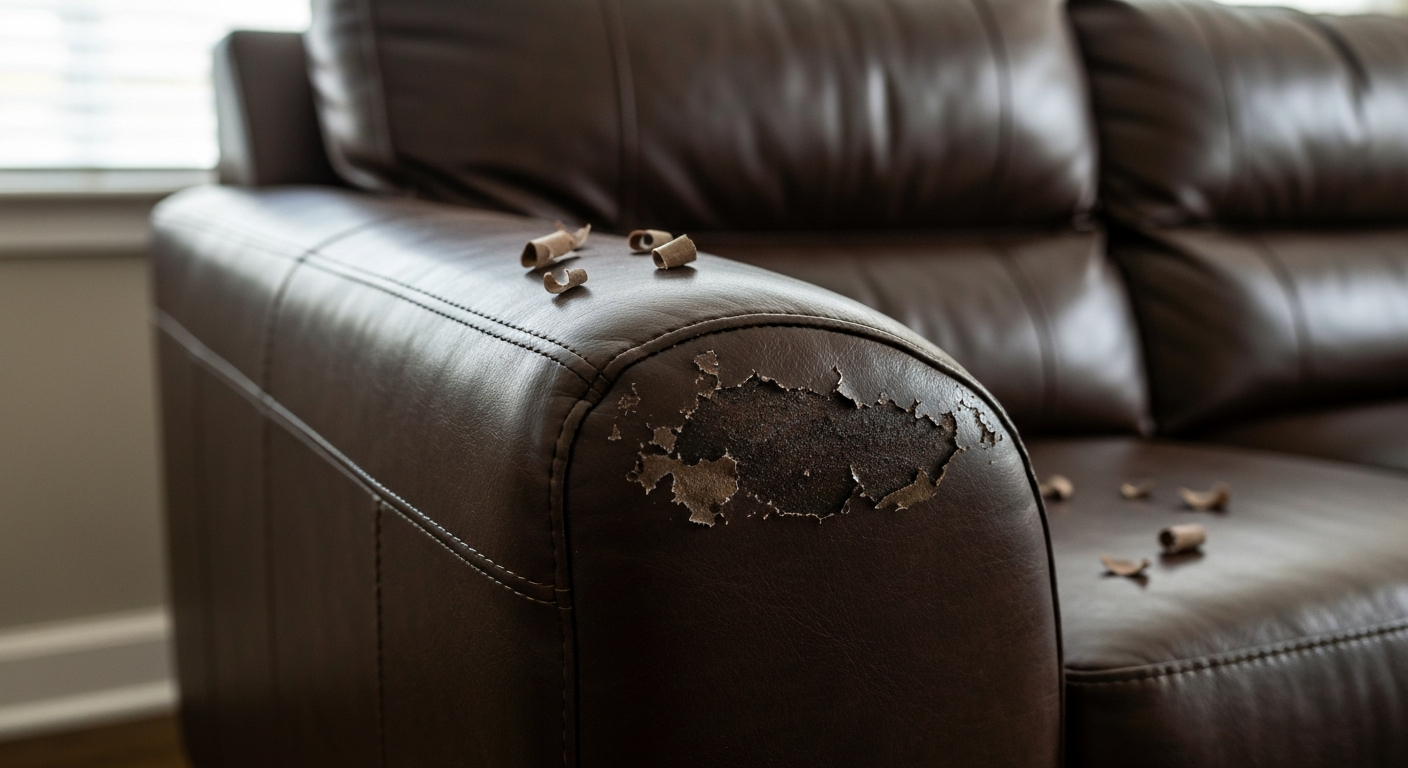 Why is my leather couch flaking?