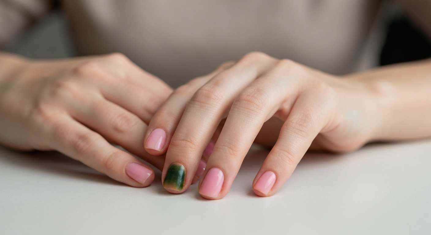 Why is my nail green?