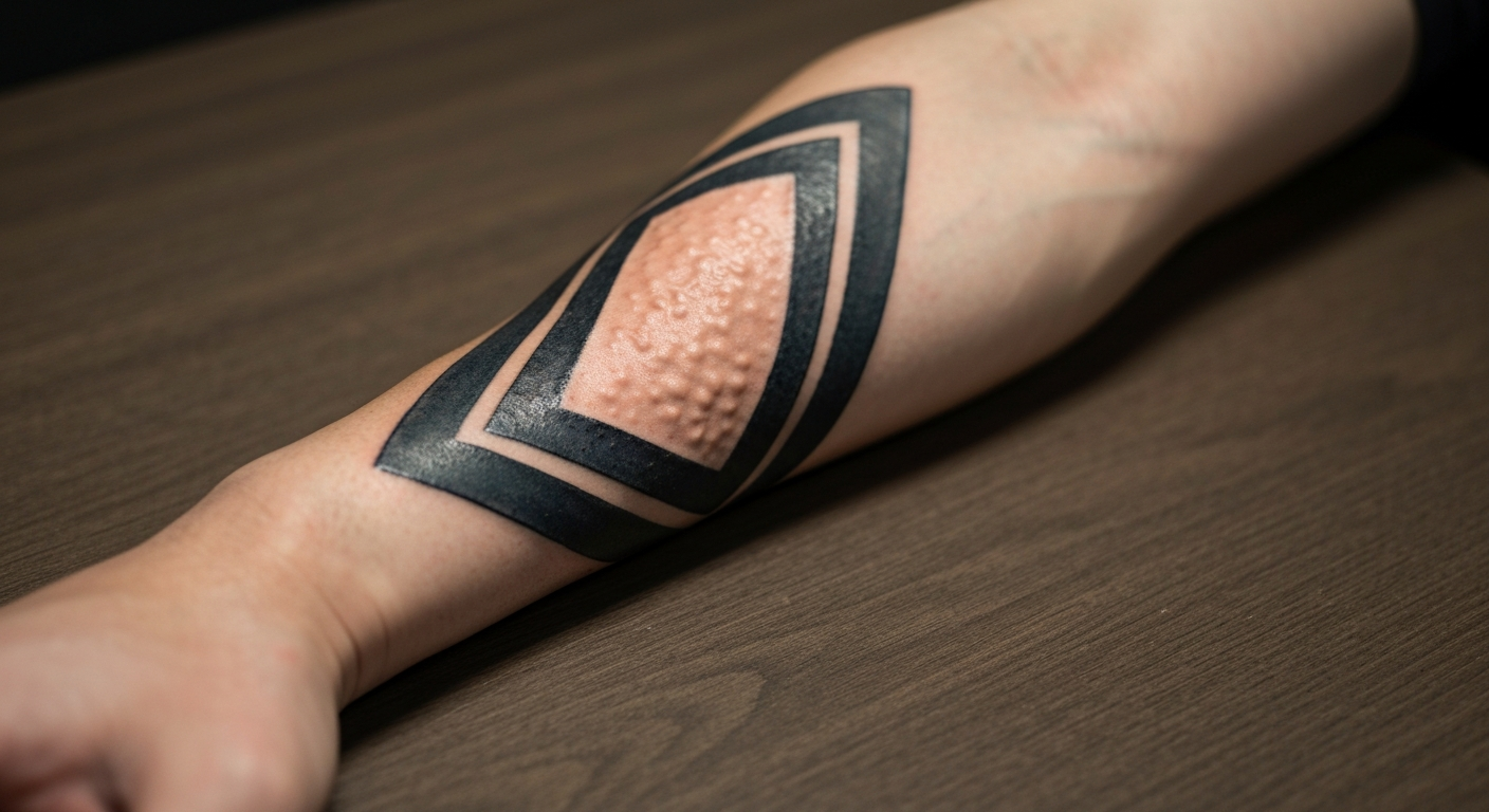 Why is my tattoo raised years later?